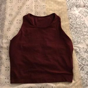 Long sports bra/ crop tank top